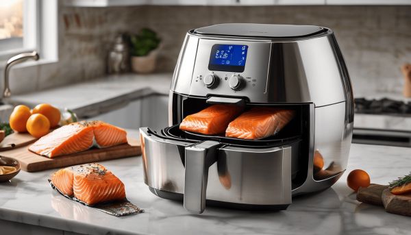 Obtenez un saumon surgelé croustillant en air fryer